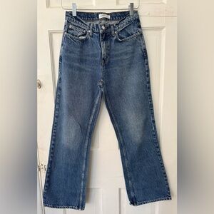 Anine Bing Mid Rise Wide Leg Jean